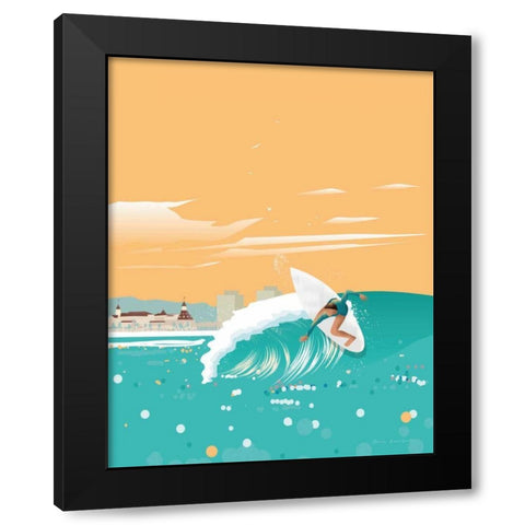 San Diego No Words Black Modern Wood Framed Art Print by Escalante, Omar