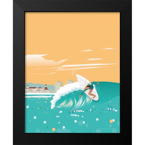 San Diego No Words Black Modern Wood Framed Art Print by Escalante, Omar