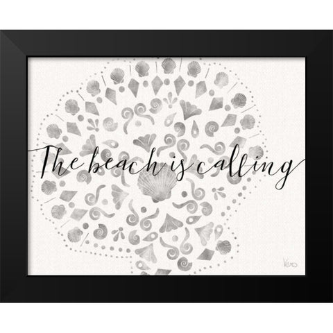 Sea Charms V Silver Black Modern Wood Framed Art Print by Charron, Veronique