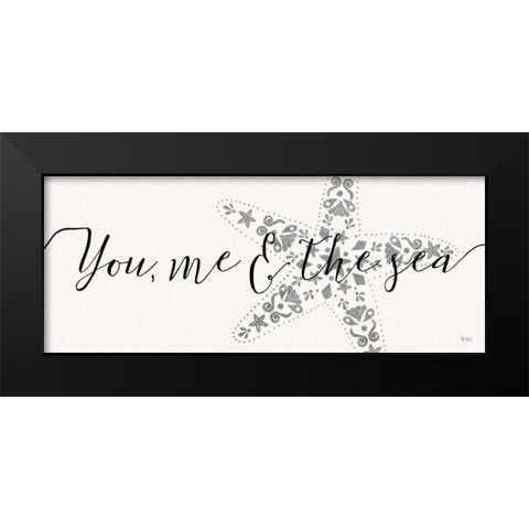 Sea Charms VI Silver Black Modern Wood Framed Art Print by Charron, Veronique