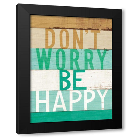 Beachscape Inspiration VI Green Black Modern Wood Framed Art Print with Double Matting by Mullan, Michael
