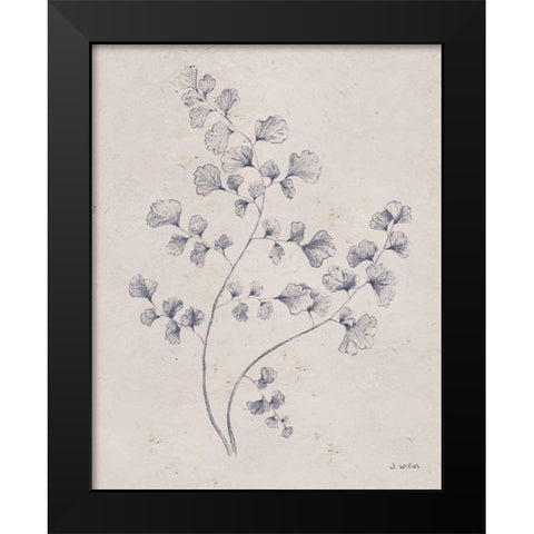 Soft Summer Sketches IV Navy Black Modern Wood Framed Art Print by Wiens, James