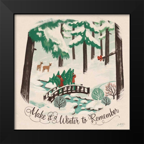 Winter Bliss II Black Modern Wood Framed Art Print by Penner, Janelle