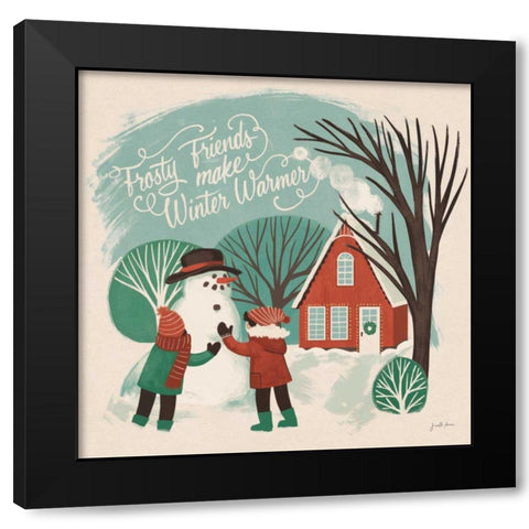 Winter Bliss III Black Modern Wood Framed Art Print with Double Matting by Penner, Janelle