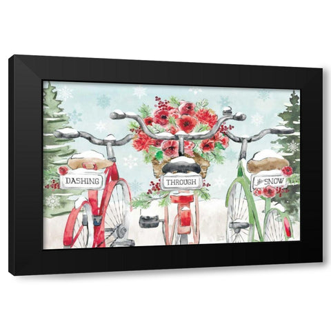 Holiday Ride IV Black Modern Wood Framed Art Print by June, Dina