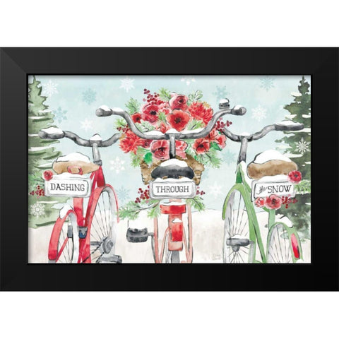 Holiday Ride IV Black Modern Wood Framed Art Print by June, Dina