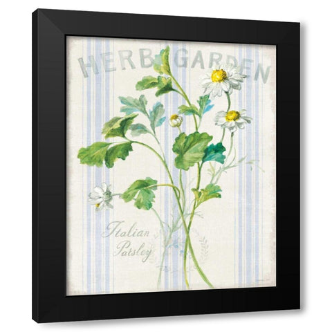 Floursack Herbs II Black Modern Wood Framed Art Print with Double Matting by Nai, Danhui