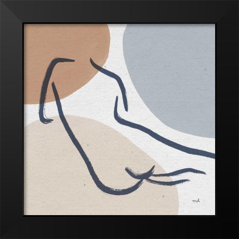 Line Figures IV Black Modern Wood Framed Art Print by Hershey, Moira