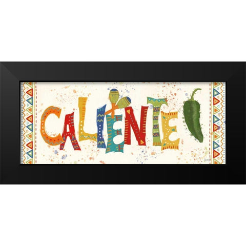 Tex Mex Fiesta X Black Modern Wood Framed Art Print by Charron, Veronique