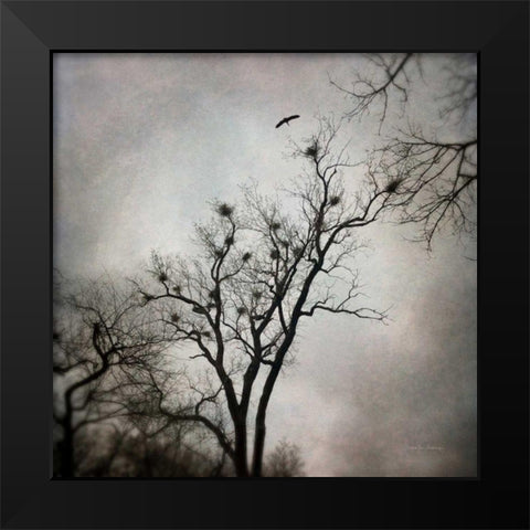 The Heron Rookery Black Modern Wood Framed Art Print by Van Swearingen, Debra