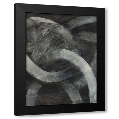 Knots I Black Modern Wood Framed Art Print with Double Matting by Hristova, Albena