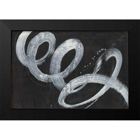 Energy Black Modern Wood Framed Art Print by Hristova, Albena