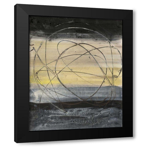 Natural Balance II Black Modern Wood Framed Art Print with Double Matting by Hristova, Albena