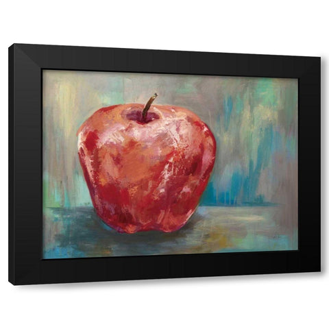 Red Apple Crop Black Modern Wood Framed Art Print with Double Matting by Vertentes, Jeanette