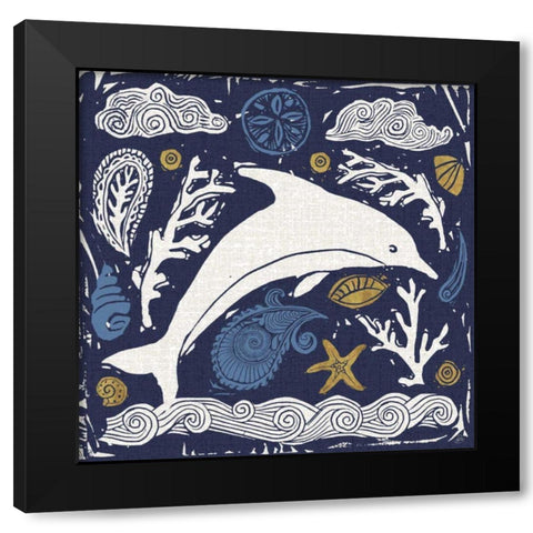 Primitive Sea VIII Dark Black Modern Wood Framed Art Print with Double Matting by Brissonnet, Daphne