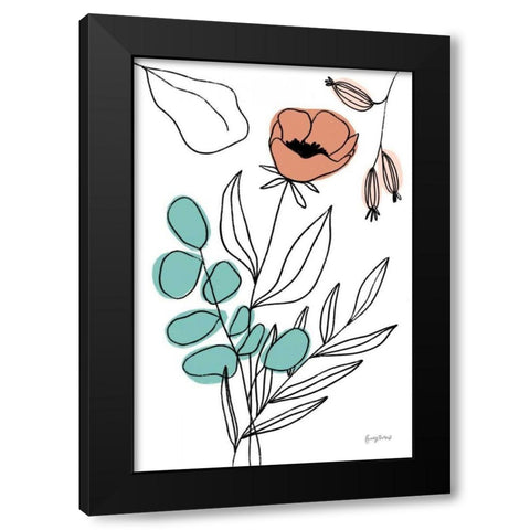 Rooted IV Black Modern Wood Framed Art Print with Double Matting by Thorns, Becky