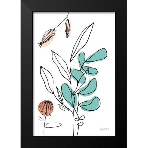 Rooted V Black Modern Wood Framed Art Print by Thorns, Becky
