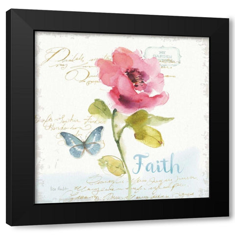 Rainbow Seeds Floral VI Faith Sq Black Modern Wood Framed Art Print with Double Matting by Audit, Lisa