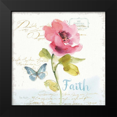 Rainbow Seeds Floral VI Faith Sq Black Modern Wood Framed Art Print by Audit, Lisa