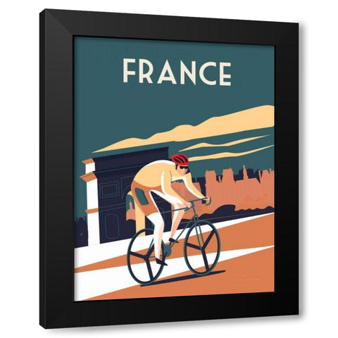 France Black Modern Wood Framed Art Print by Escalante, Omar