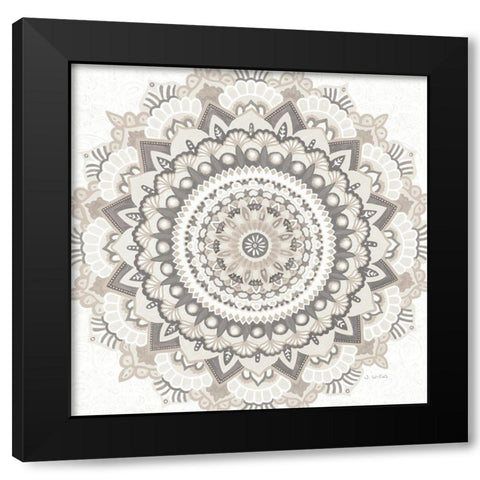 Mandala Dream Neutral Crop Black Modern Wood Framed Art Print by Wiens, James