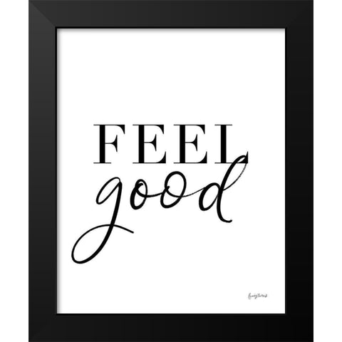 Simple Words I Black Modern Wood Framed Art Print by Thorns, Becky