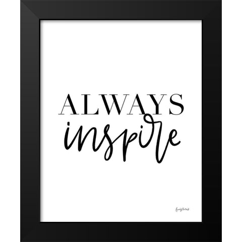 Simple Words III Black Modern Wood Framed Art Print by Thorns, Becky