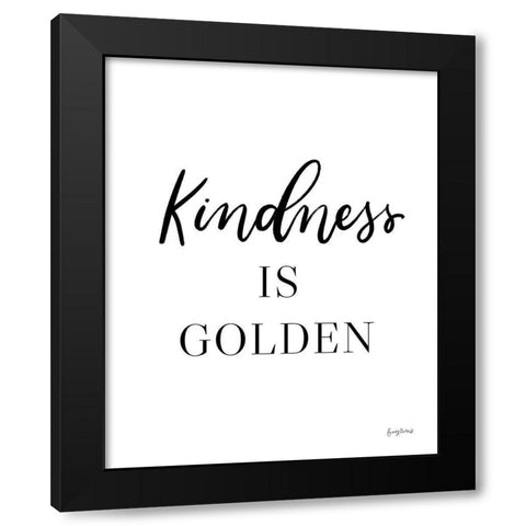 Simple Words IX Black Modern Wood Framed Art Print with Double Matting by Thorns, Becky