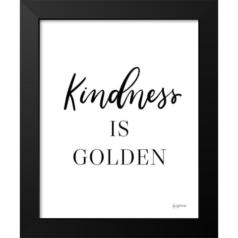 Simple Words IX Black Modern Wood Framed Art Print by Thorns, Becky