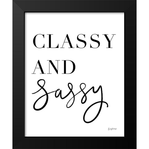 Simple Words X Black Modern Wood Framed Art Print by Thorns, Becky