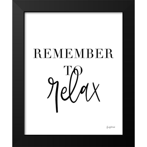 Simple Words XI Black Modern Wood Framed Art Print by Thorns, Becky