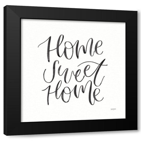 Home Sweet Home I BW Black Modern Wood Framed Art Print with Double Matting by Jackson, Jenaya