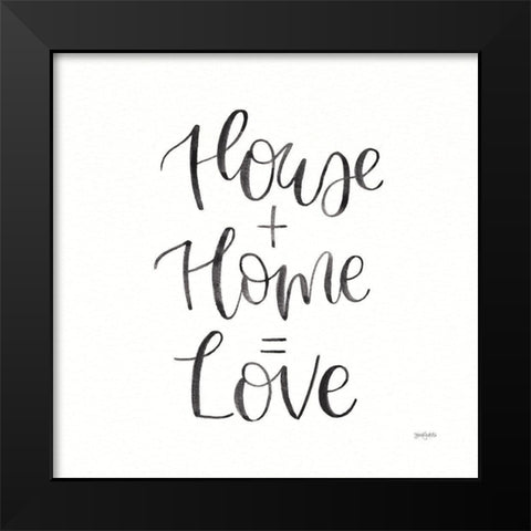 Home Sweet Home III BW Black Modern Wood Framed Art Print by Jackson, Jenaya