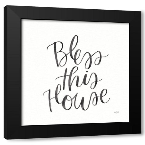 Home Sweet Home IV BW Black Modern Wood Framed Art Print with Double Matting by Jackson, Jenaya