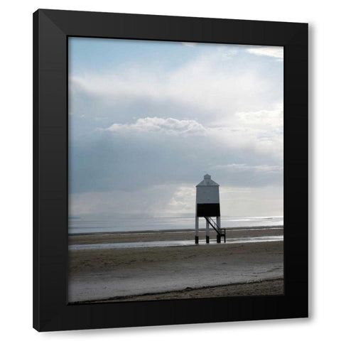 Morning Beach Black Modern Wood Framed Art Print by Eichman, Andre