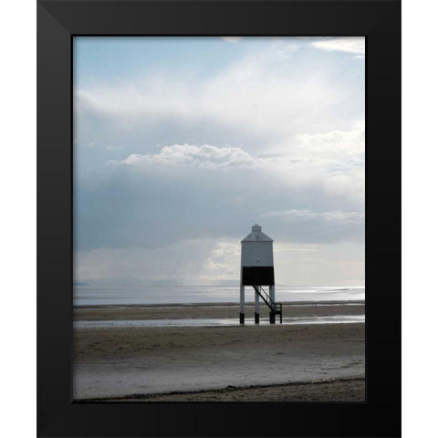 Morning Beach Black Modern Wood Framed Art Print by Eichman, Andre