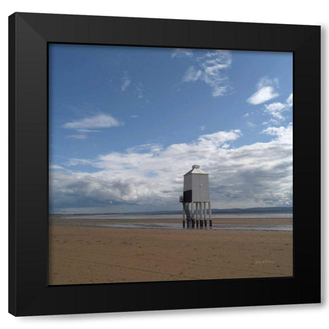 Afternoon Beach Black Modern Wood Framed Art Print by Eichman, Andre