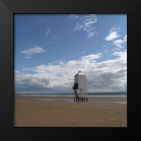 Afternoon Beach Black Modern Wood Framed Art Print by Eichman, Andre