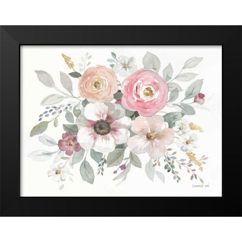 Essence of Spring I Black Modern Wood Framed Art Print by Nai, Danhui