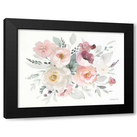 Essence of Spring II Black Modern Wood Framed Art Print with Double Matting by Nai, Danhui