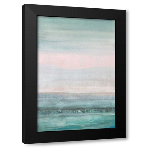 Pastel Seascape Black Modern Wood Framed Art Print with Double Matting by Nai, Danhui