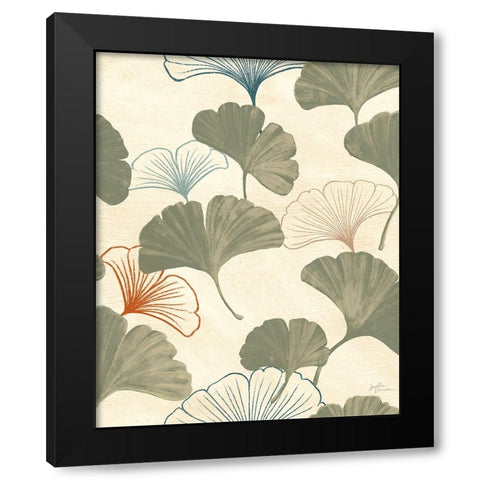 Winged Study Pattern IXA Black Modern Wood Framed Art Print with Double Matting by Penner, Janelle