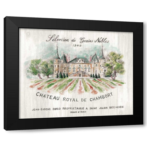 Chateau Chambort on Wood Color Black Modern Wood Framed Art Print with Double Matting by Nai, Danhui