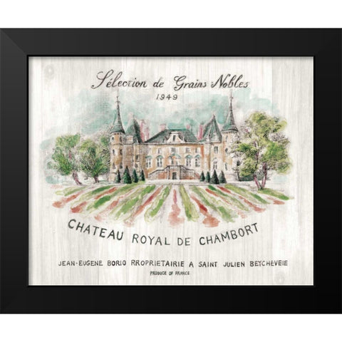 Chateau Chambort on Wood Color Black Modern Wood Framed Art Print by Nai, Danhui