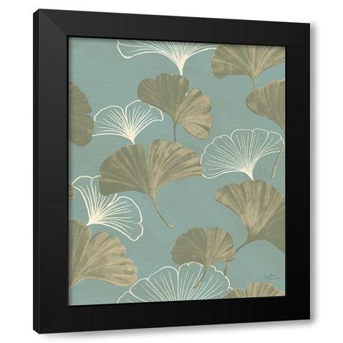 Winged Study Pattern IXD Black Modern Wood Framed Art Print with Double Matting by Penner, Janelle