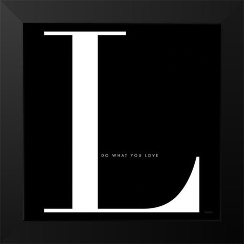 Love is for Love Black Modern Wood Framed Art Print by Charro, Mercedes Lopez