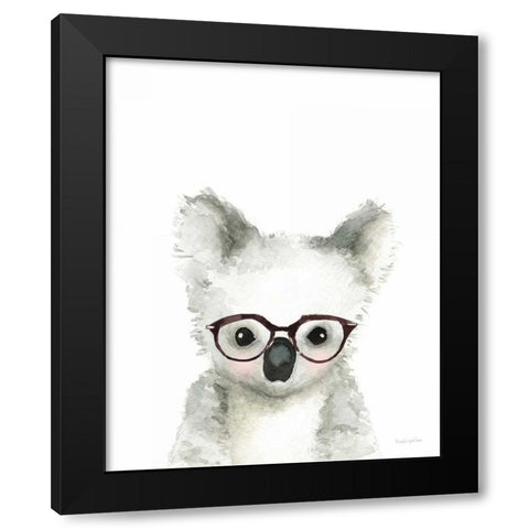 Koala in Glasses Black Modern Wood Framed Art Print with Double Matting by Charro, Mercedes Lopez