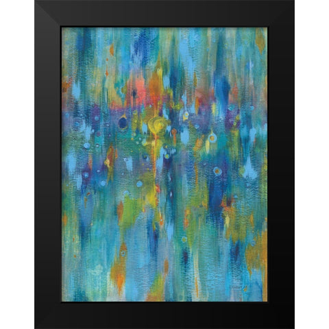 Electrified Black Modern Wood Framed Art Print by Nai, Danhui