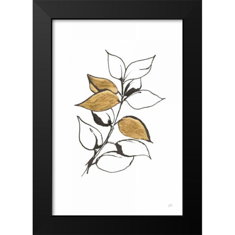 Leafed VII Black Modern Wood Framed Art Print by Paschke, Chris