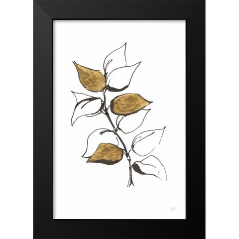 Leafed VIII Black Modern Wood Framed Art Print by Paschke, Chris